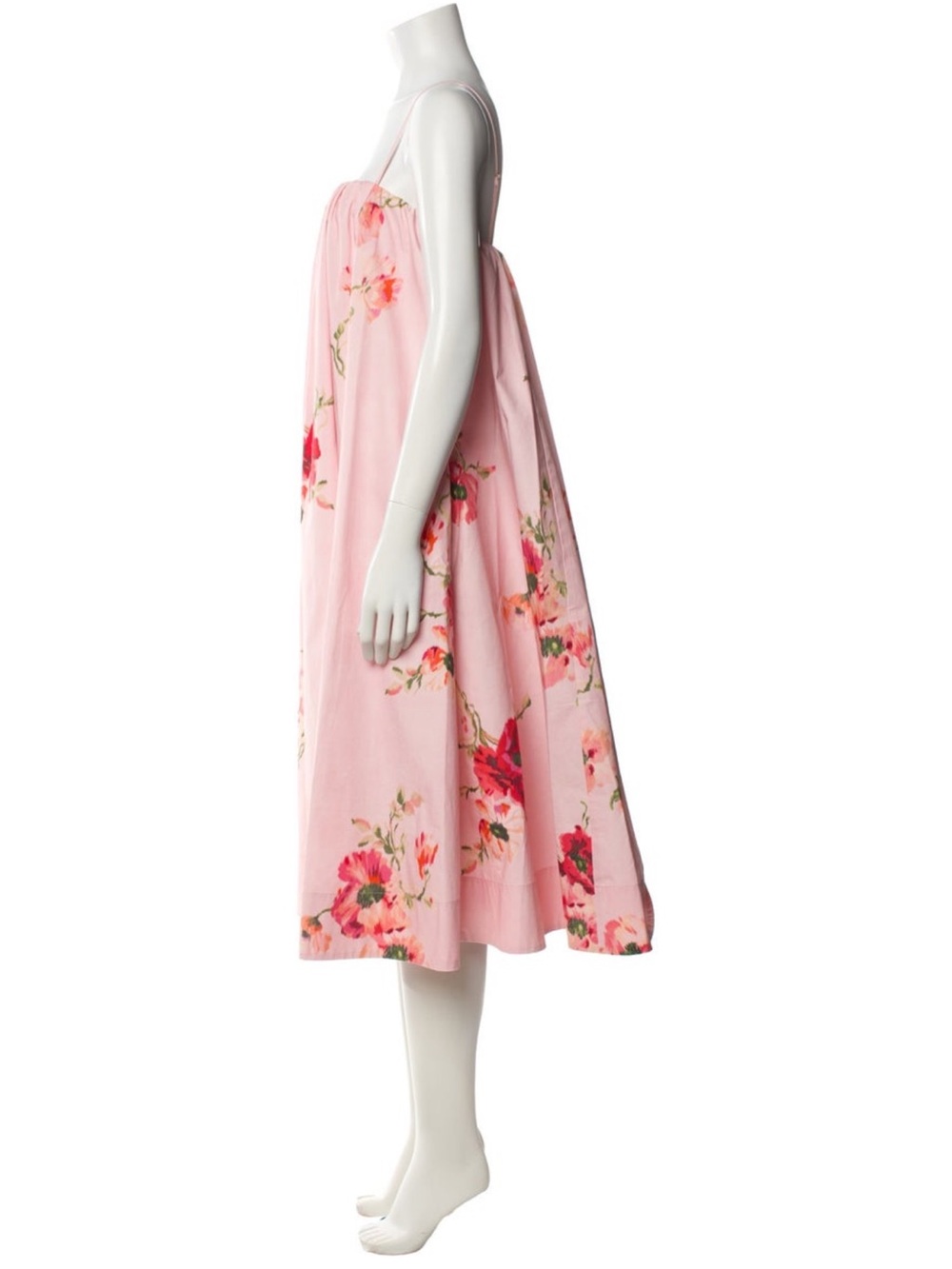 ZIMMERMANN POPLIN MIDI DRESS PINK ROSE SIZE 0P - Picture 4 of 6